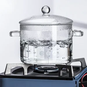 Heat-Resistant Glass Soup Pot Transparent Soup and Stock Pot Household Glass Bowl Kitchen Utensils Gas Stove Induction