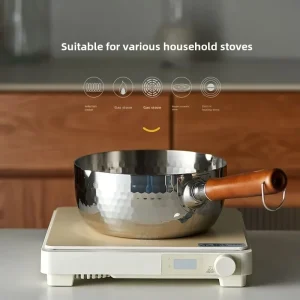 Japanese-style snow pan 316 stainless steel milk pot household non-coated non-stick pot baby food instant noodles pot soup
