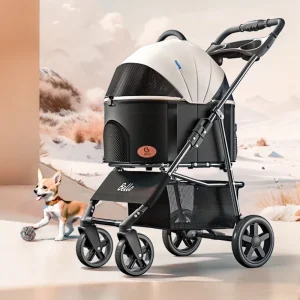 Pet Cart Lightweight Folding Cat Cart Dog Out Stroller Cat Stroller Dog Trolley Pet Products