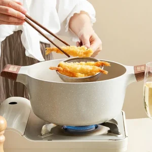 For Medical Stone Non Stick Household Soup Pot Aluminum Alloy Electromagnetic Stove Gas Universal Double Ear Micro Pressure